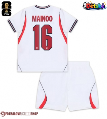 Anglie Kobbie Mainoo #16 Domácí dres komplet pro Děti MS 2026 Krátkým Rukávem (+ Krátké kalhoty)